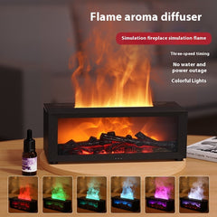Flame Aroma Humidifier – Essential Oil Diffuser & Night Light