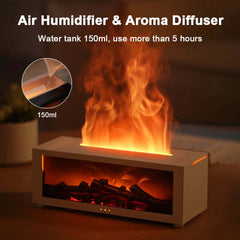 Flame Aroma Humidifier – Essential Oil Diffuser & Night Light