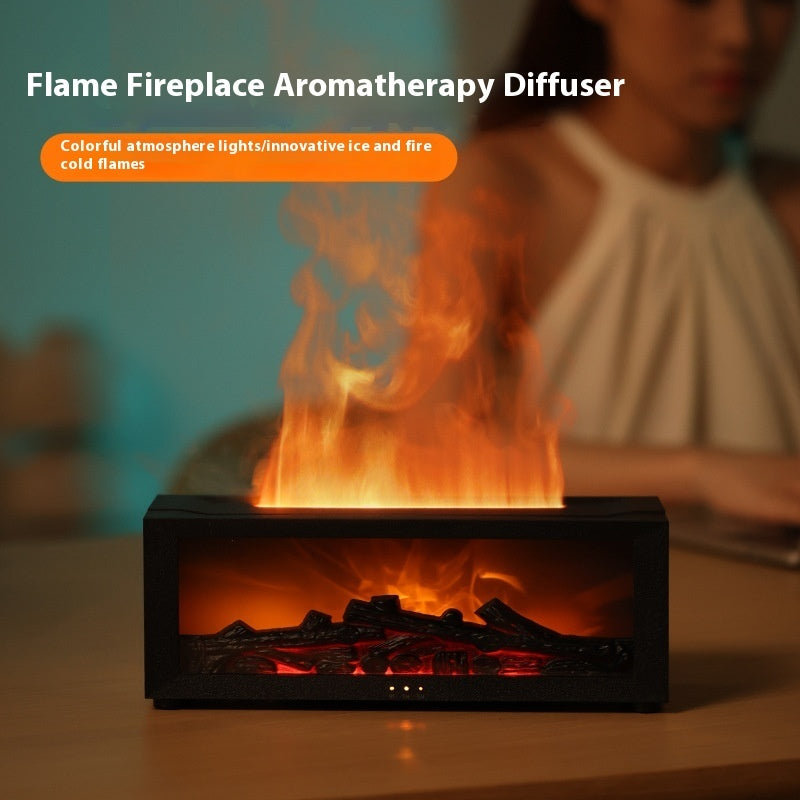 Flame Aroma Humidifier – Essential Oil Diffuser &amp; Night Light