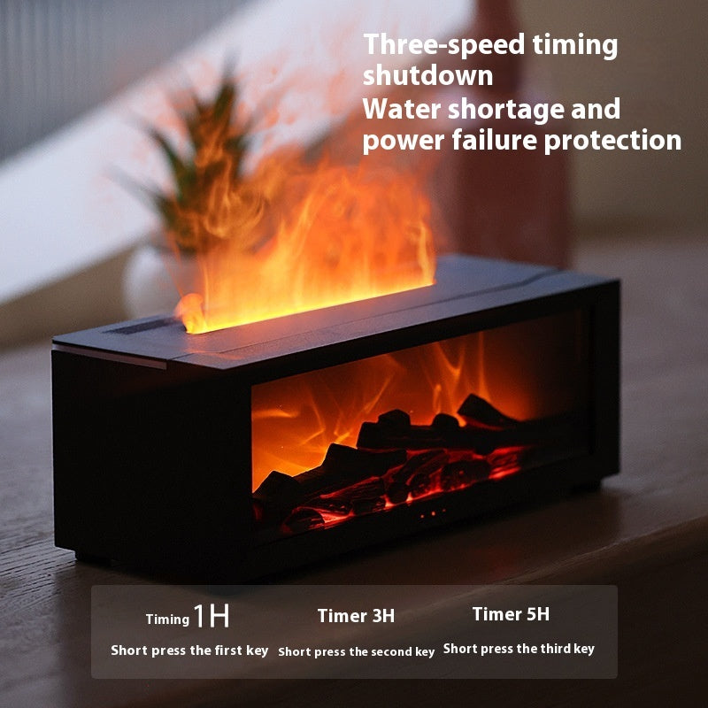 Flame Aroma Humidifier – Essential Oil Diffuser &amp; Night Light