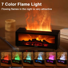 Flame Aroma Humidifier – Essential Oil Diffuser &amp; Night Light