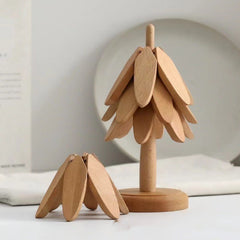 Artisanal Wooden Coasters &amp; Trivets Set
