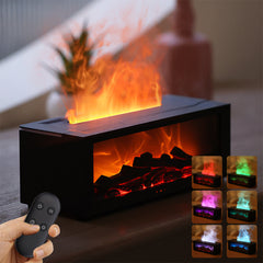 Flame Aroma Humidifier – Essential Oil Diffuser &amp; Night Light