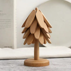 Artisanal Wooden Coasters &amp; Trivets Set