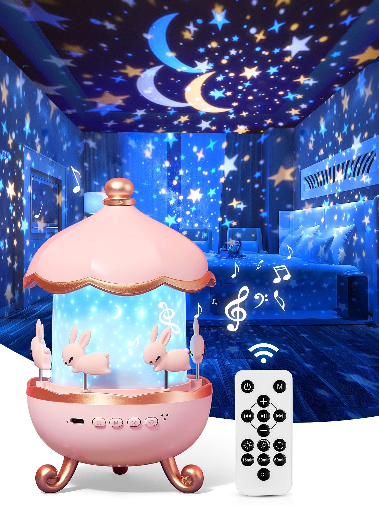 Films &amp; Soothing Sounds Projector Night Lights For Kids