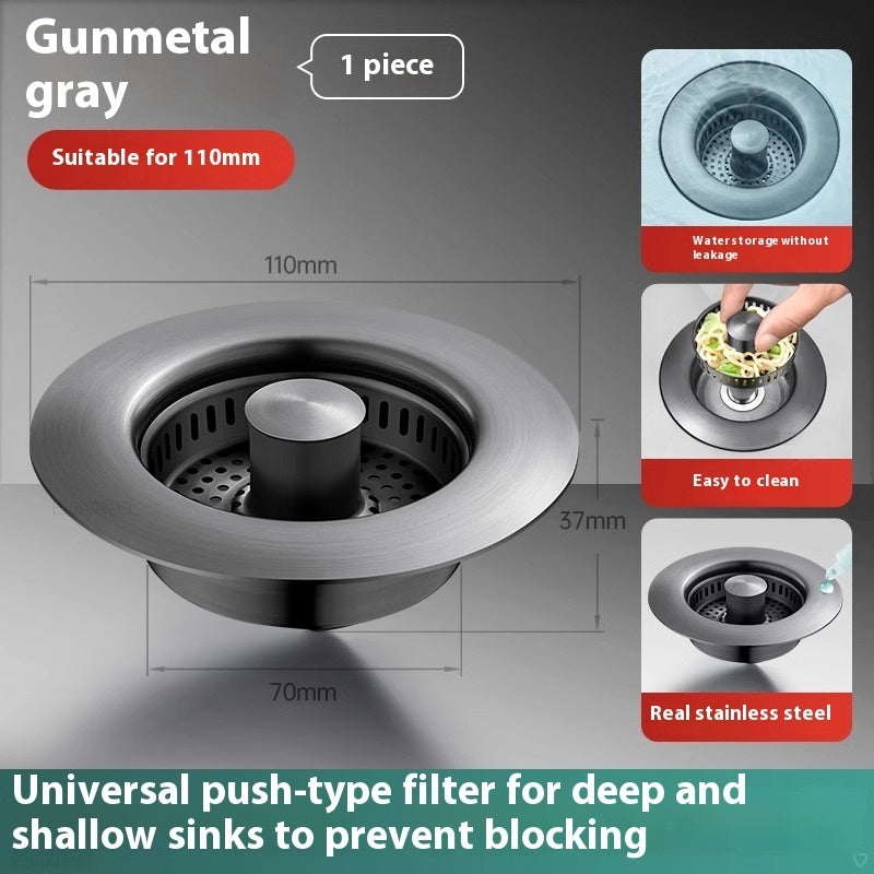 3-in-1 Stainless Steel Sink Drain Strainer