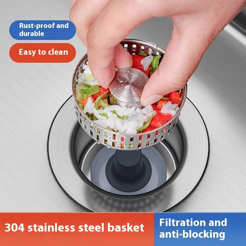 3-in-1 Stainless Steel Sink Drain Strainer